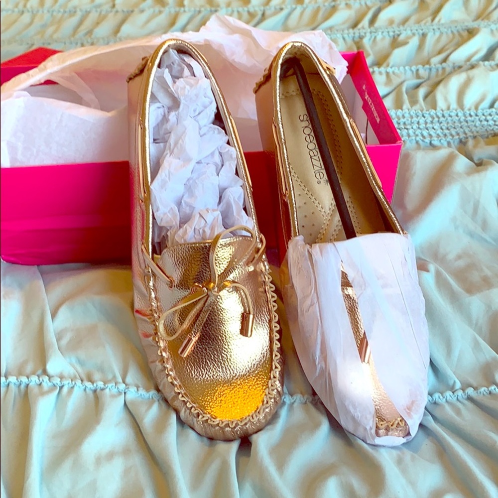 Shoe dazzle Tania’s rose gold flats